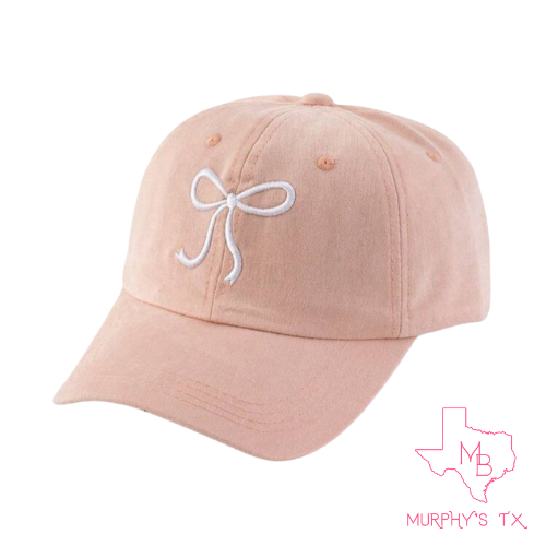 Coquette Embroidered Bow Baseball Hat