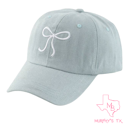 Coquette Embroidered Bow Baseball Hat