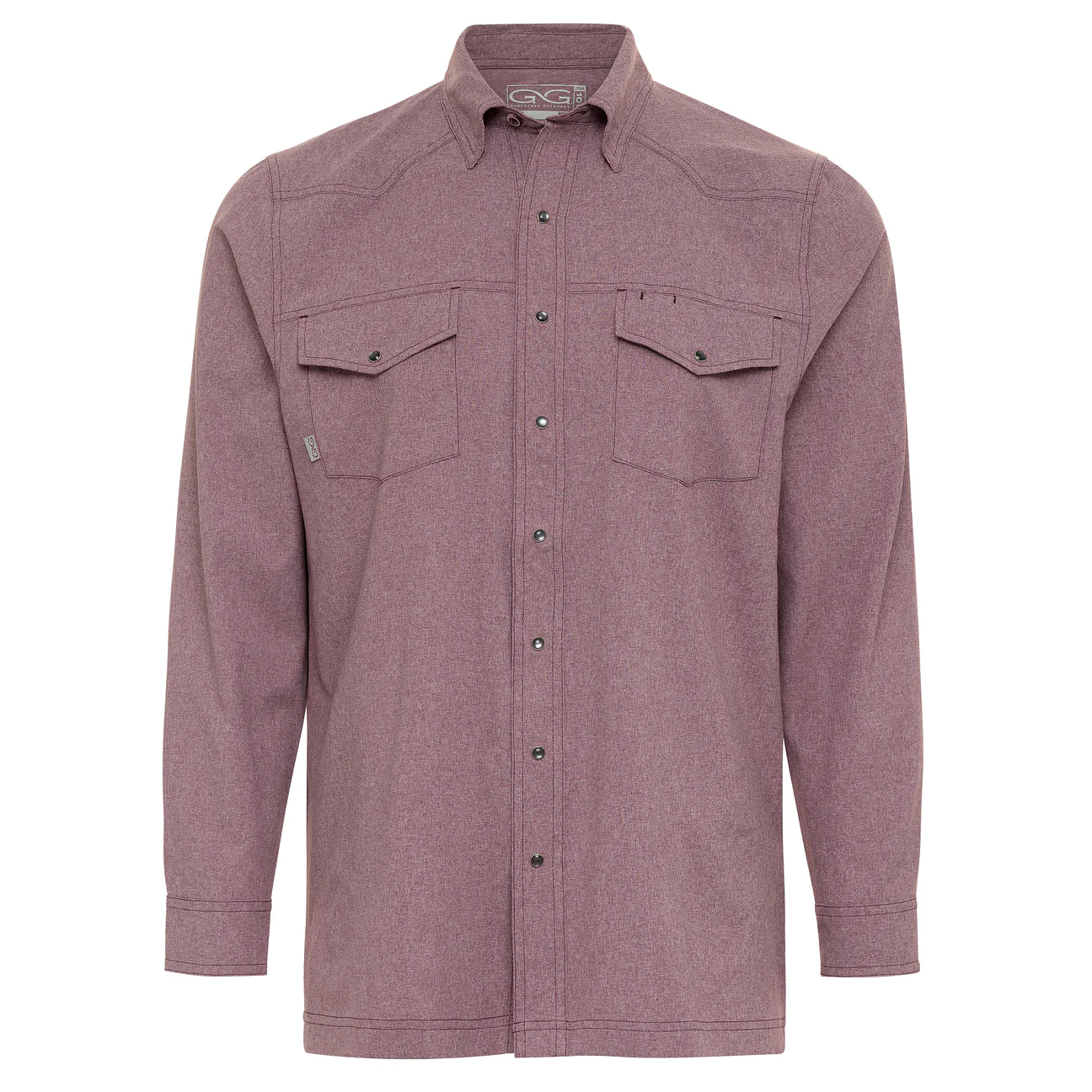 GameGaurd Maroon Pearl Snap Shirt LS