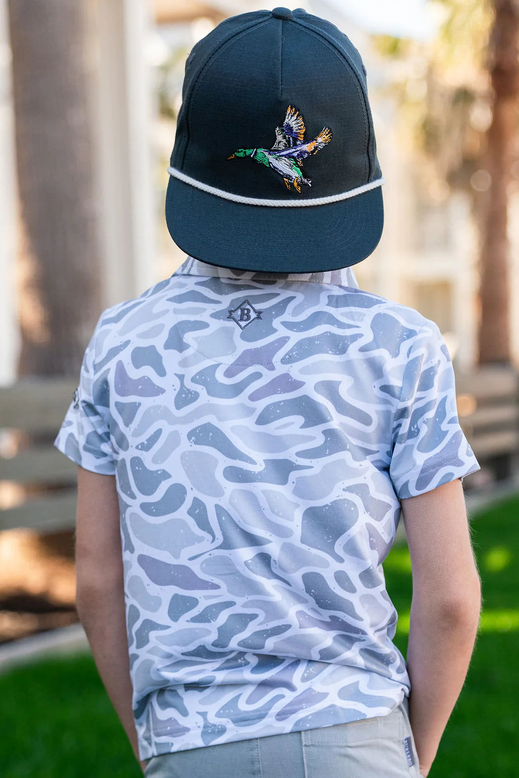 BURLEBO Youth Polo - White Camo