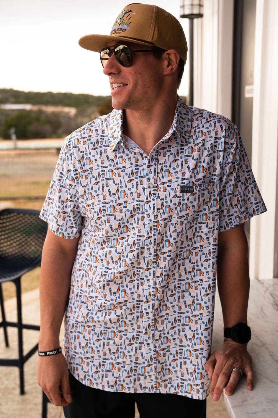 BURLEBO Performance Button Up - Crawfish Boil