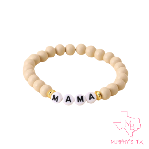 MAMA Wooden Beaded Bracelet