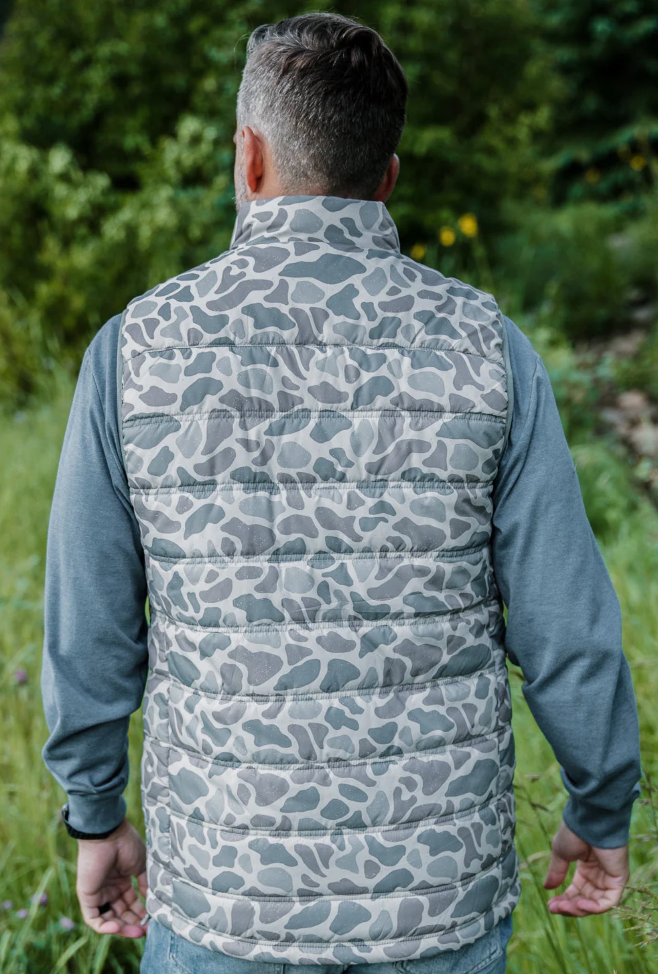 BURLEBO Classic Deer Camo Puffer Vest