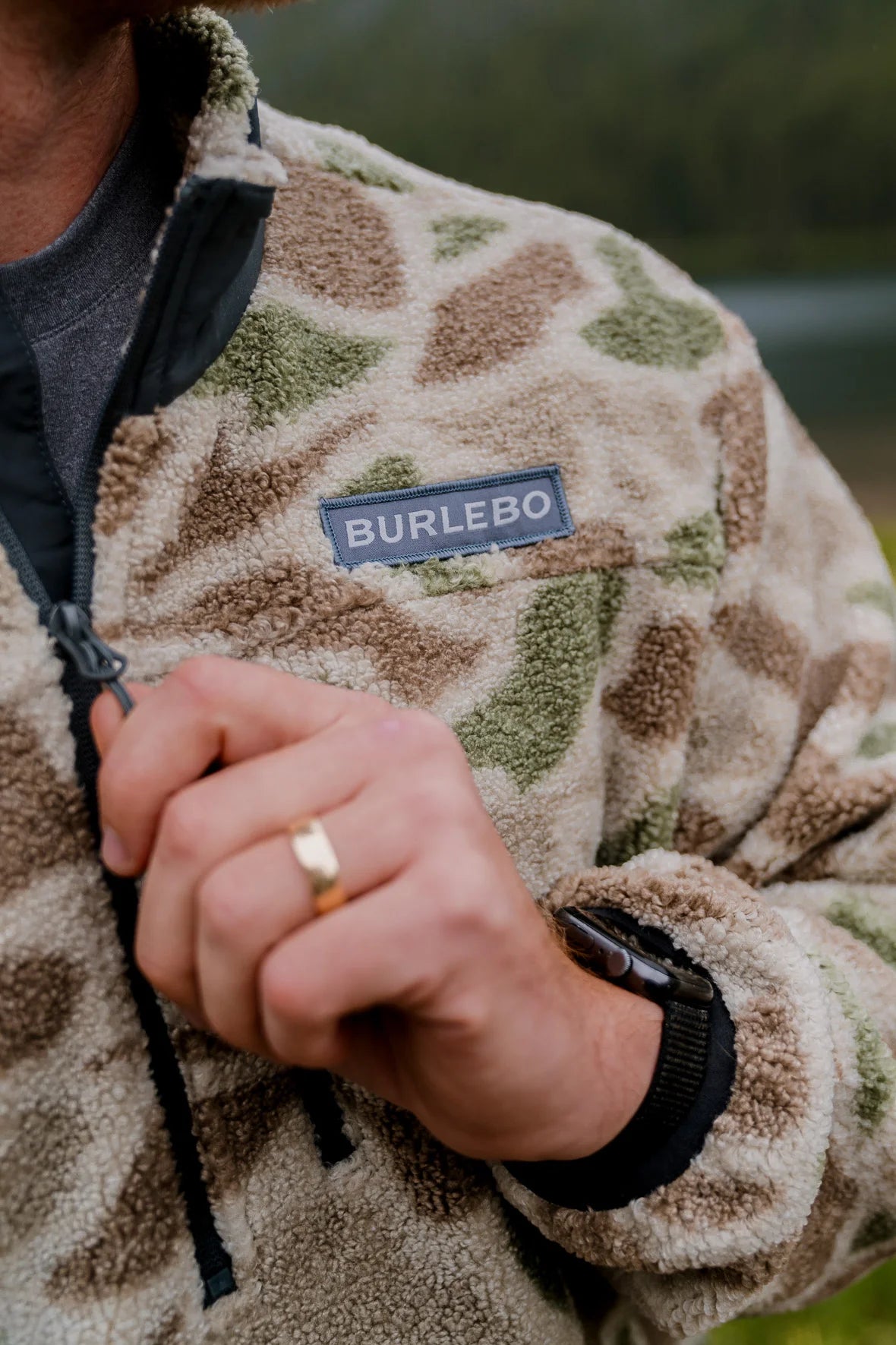 BURLEBO - Quarter Zip - Alpine Camo