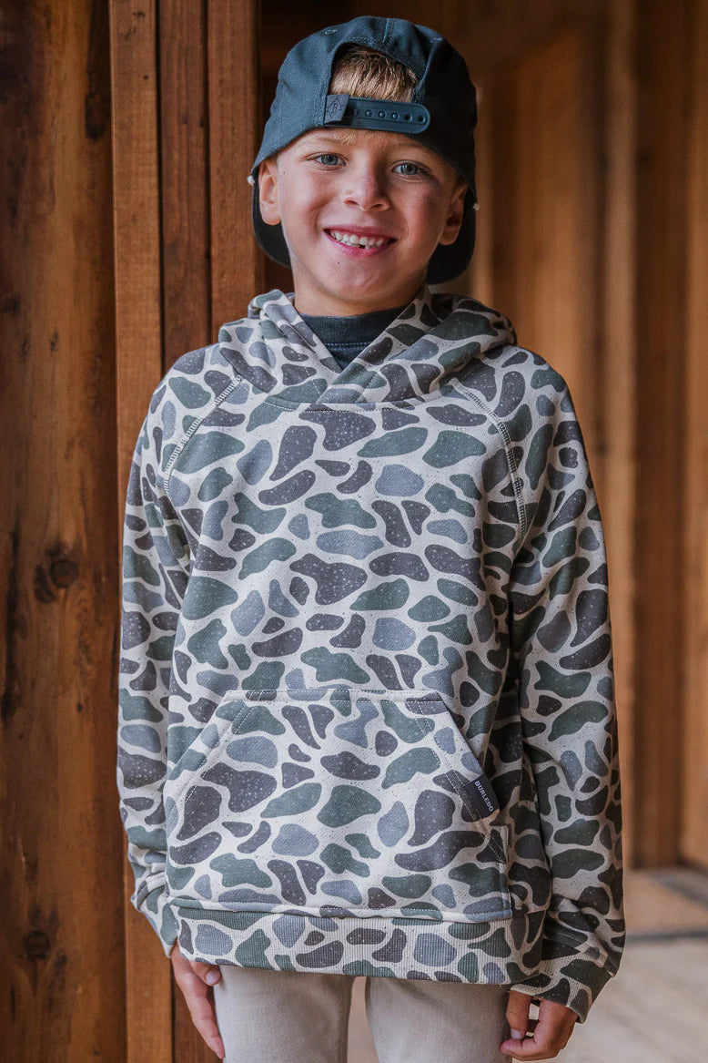 BURLEBO Youth Fleece Hoodie - Classic Deer Camo