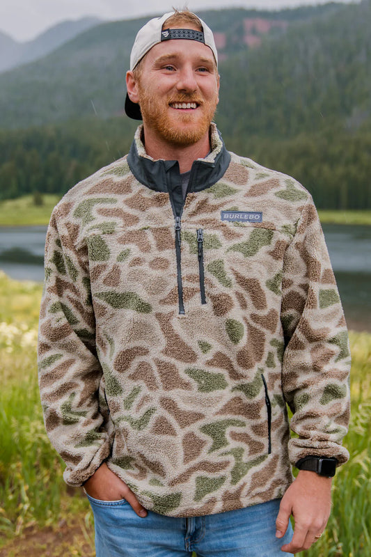 BURLEBO - Quarter Zip - Alpine Camo