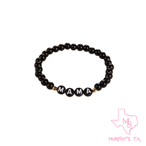 MAMA Beaded Bracelet - Black