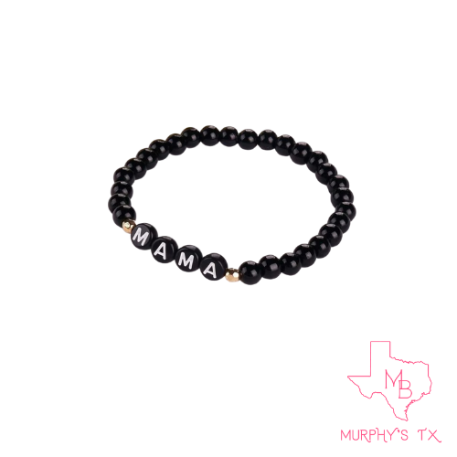 MAMA Beaded Bracelet - Black