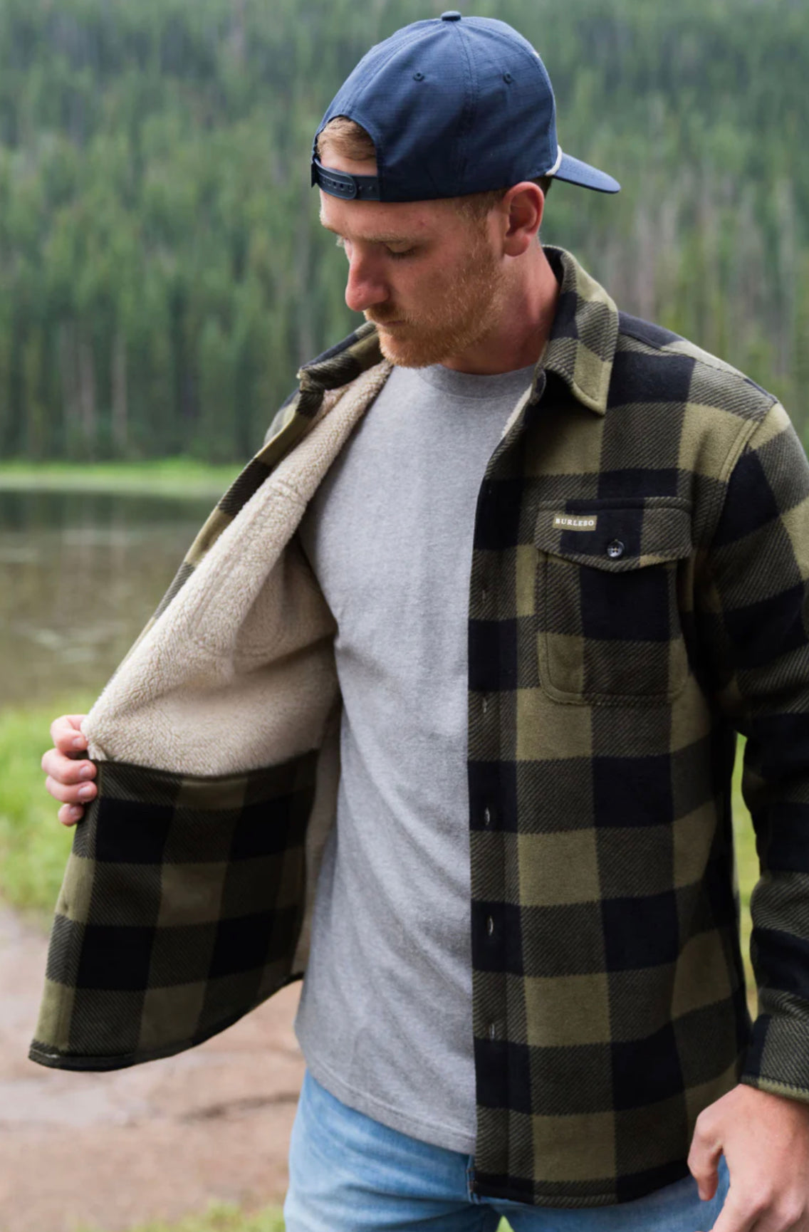 BURLEBO Shacket - Mallard Green Plaid