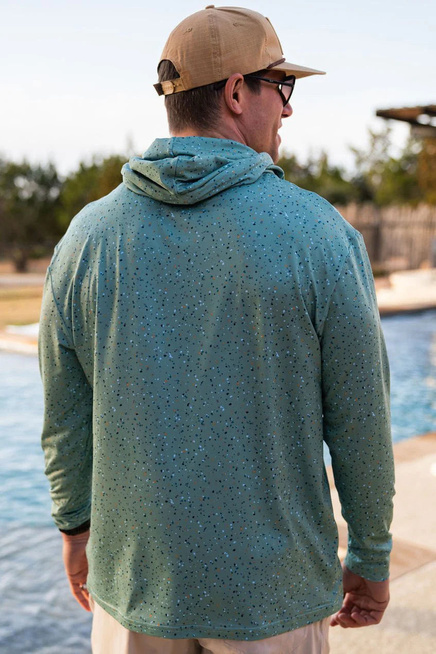 BURLEBO Performance Hoodie - Green Speckled