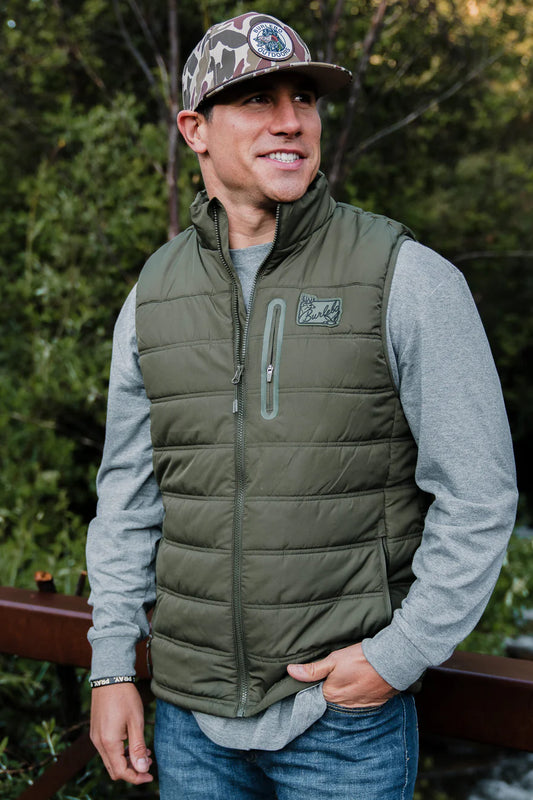 BURLEBO Puffer Vest - Mallard Green