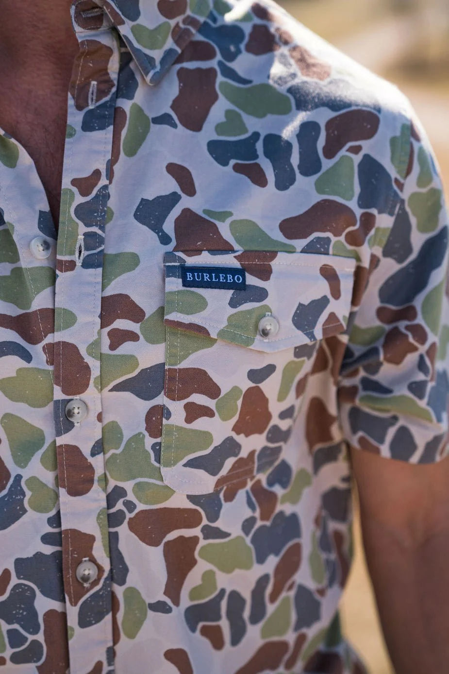 BURLEBO Twill Button Up - Driftwood Camo