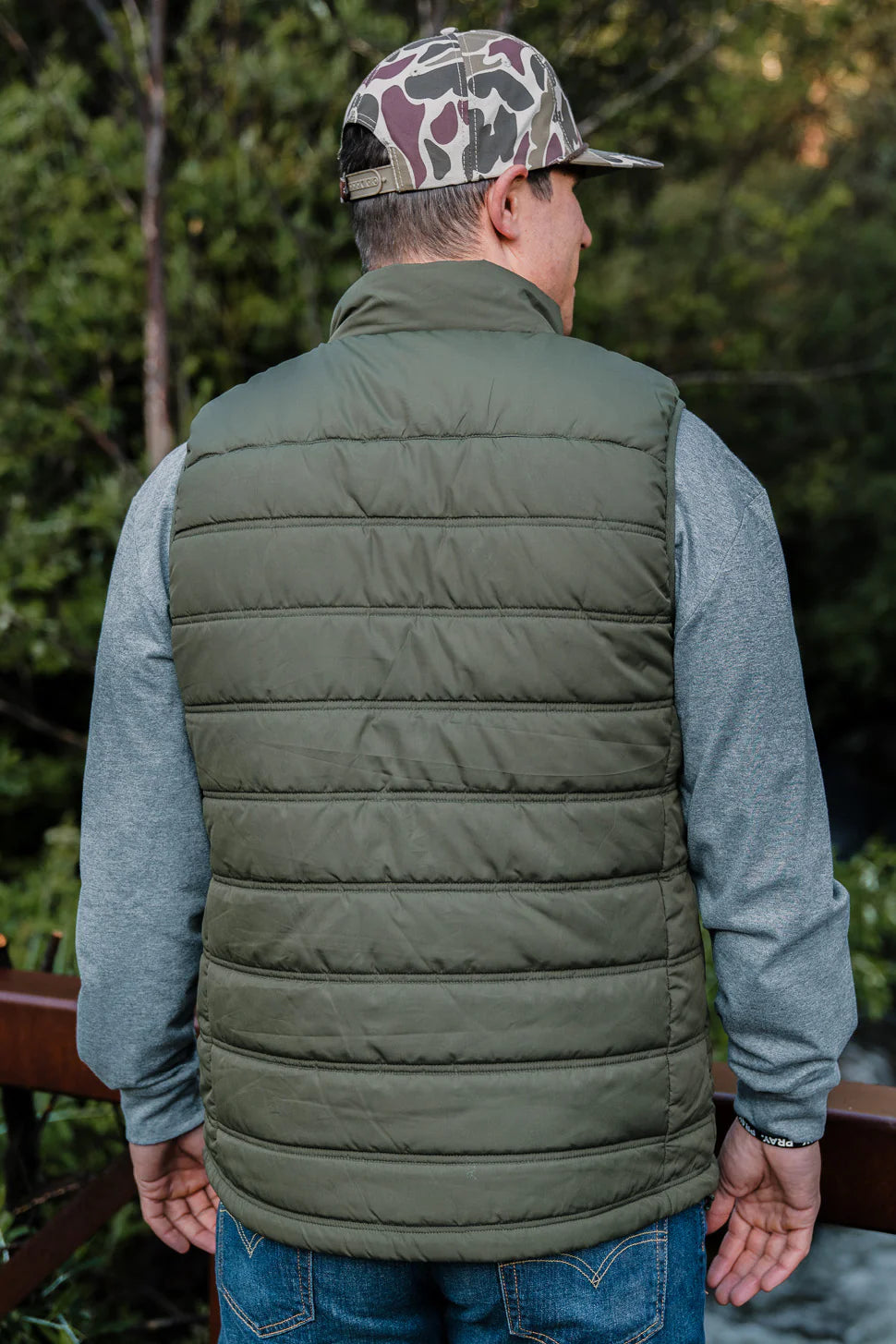 BURLEBO Puffer Vest - Mallard Green