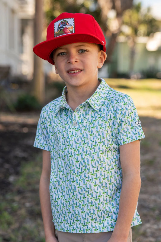 BURLEBO Youth Polo - Bluebonnets