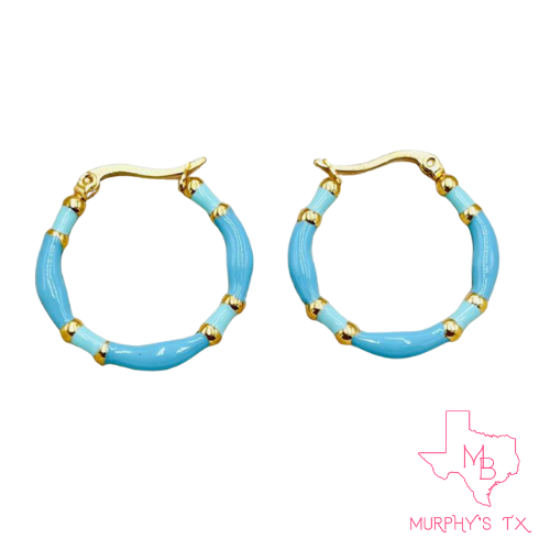 The Emmiline Hoop Earrings - Turquoise