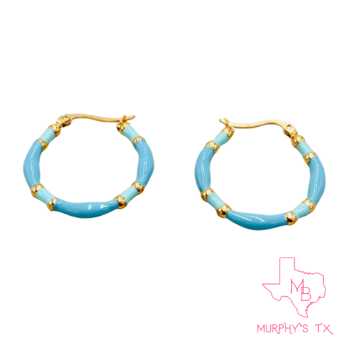 The Emmiline Hoop Earrings - Turquoise