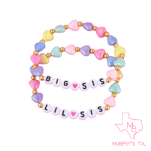 Big/Little Sis Beaded Bracelet Set