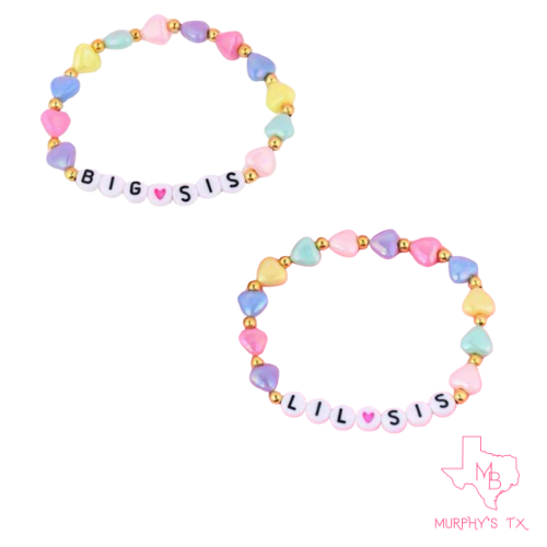 Big/Little Sis Beaded Bracelet Set