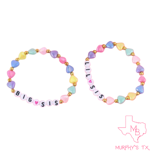 Big/Little Sis Beaded Bracelet Set