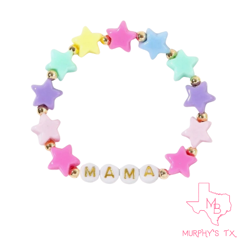 MAMA Multicolored Stars Elastic Bracelet