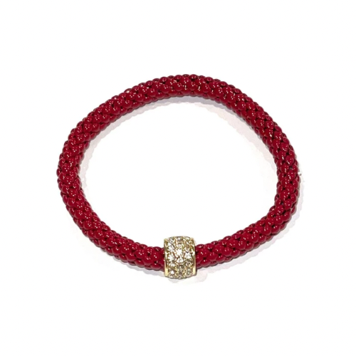 Cable Bracelet - Maroon