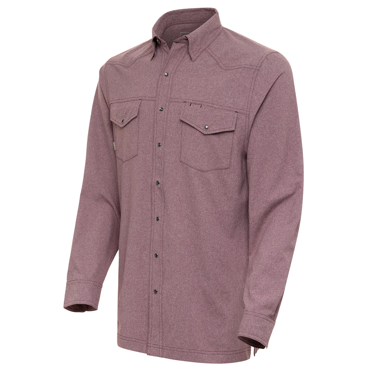 GameGaurd Maroon Pearl Snap Shirt LS