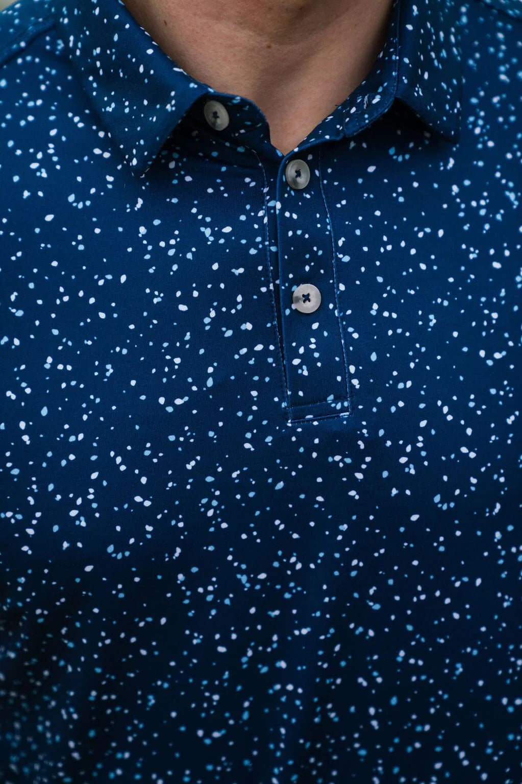 BURLEBO Performance Polo - Navy Speckled