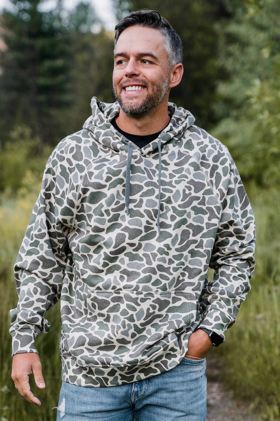 BURLEBO Fleece Hoodie - Classic Deer Camo