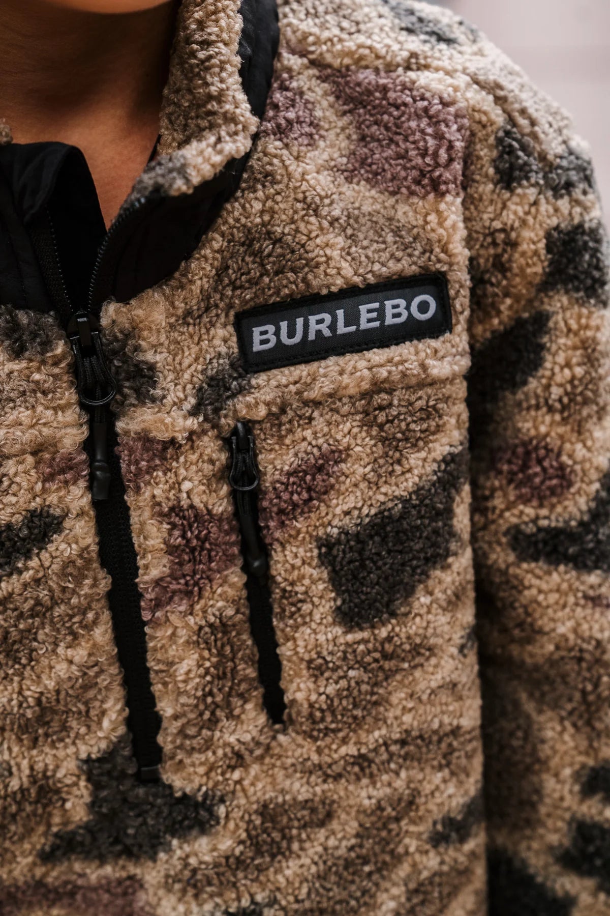 BURLEBO Youth Sherpa Jacket - Rocky Mountain Camo