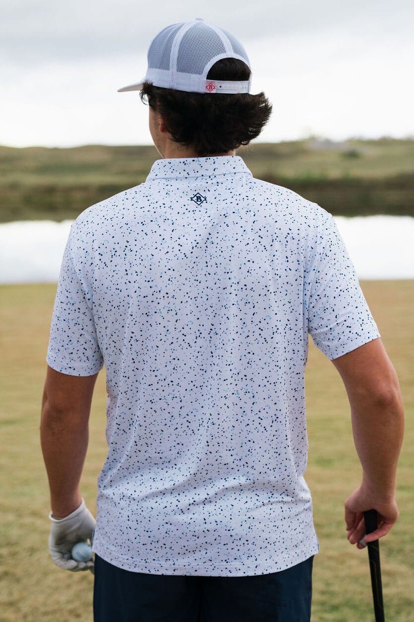 BURLEBO Performance Polo - White Speckled