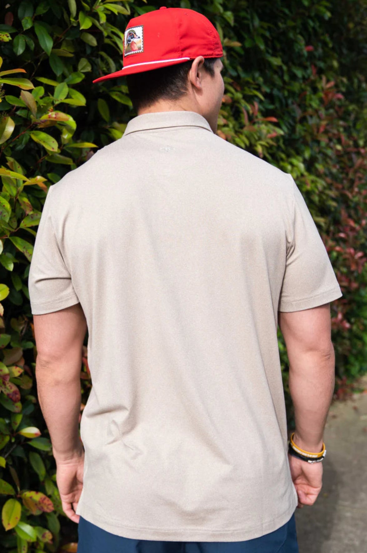 BURLEBO Performance Polo - Heather Khaki