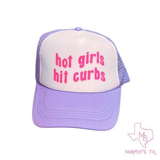 Trucker Hat - Hot Girls Hit Curbs