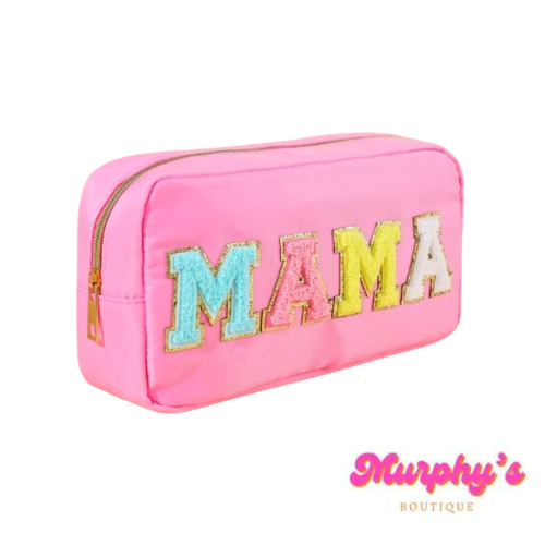 Light Pink Zipper Pouch “MAMA”