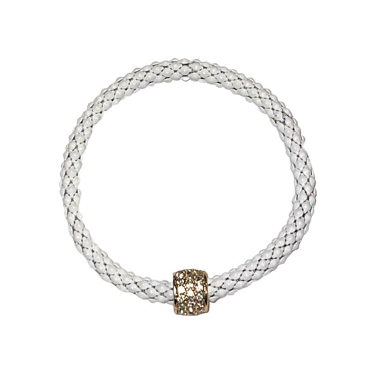 Cable Bracelet - White