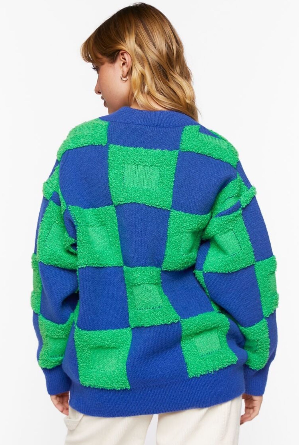 Blue & Green Checkerd Sweater