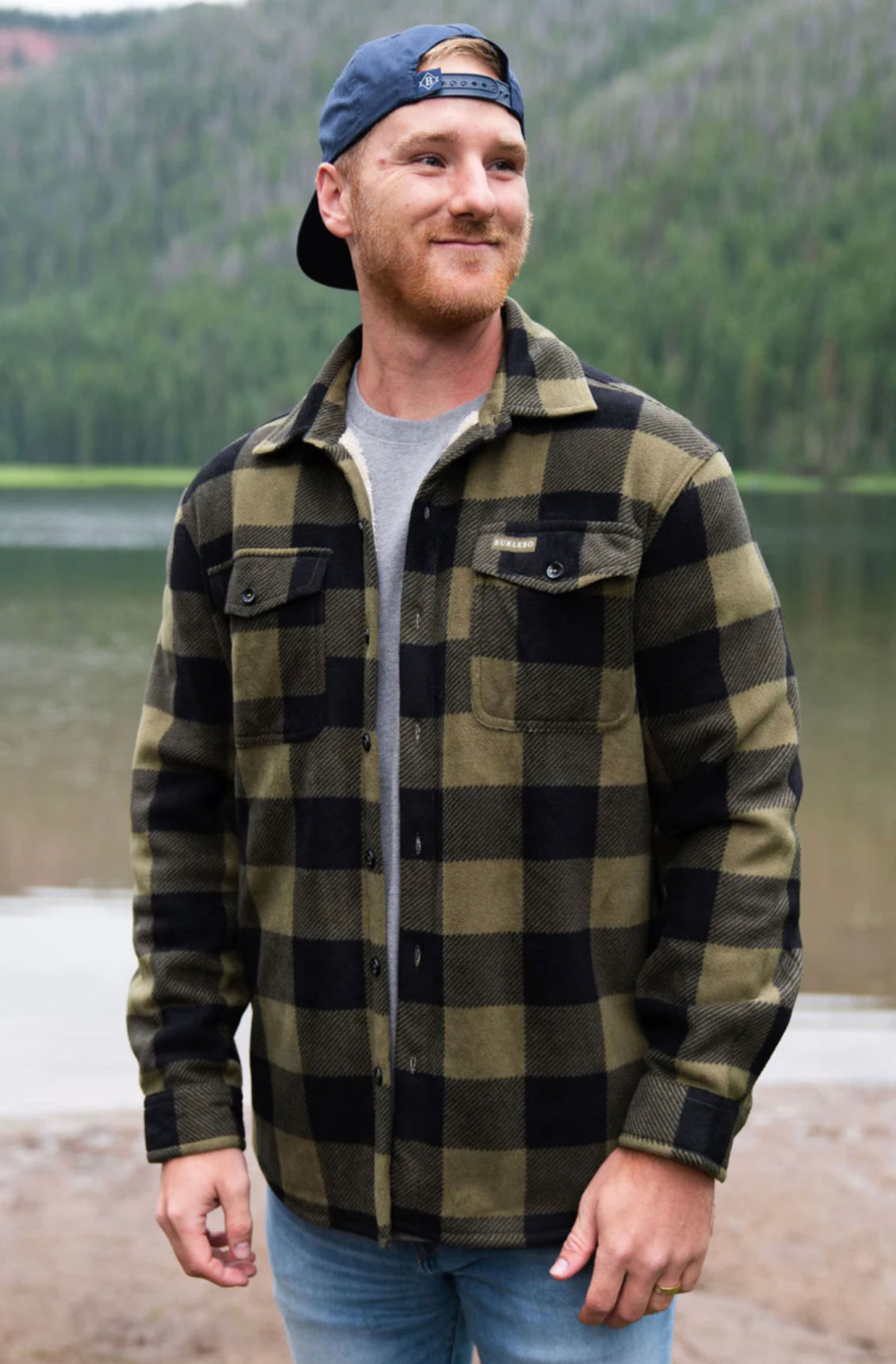 BURLEBO Shacket - Mallard Green Plaid