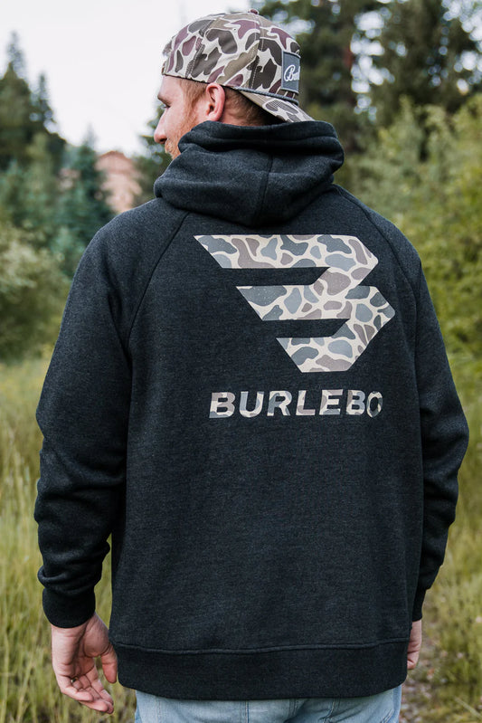 BURLEBO Fleece Hoodie - Camo Signature Logo