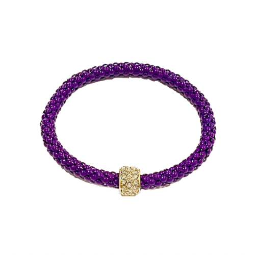 Cable Bracelet - Purple