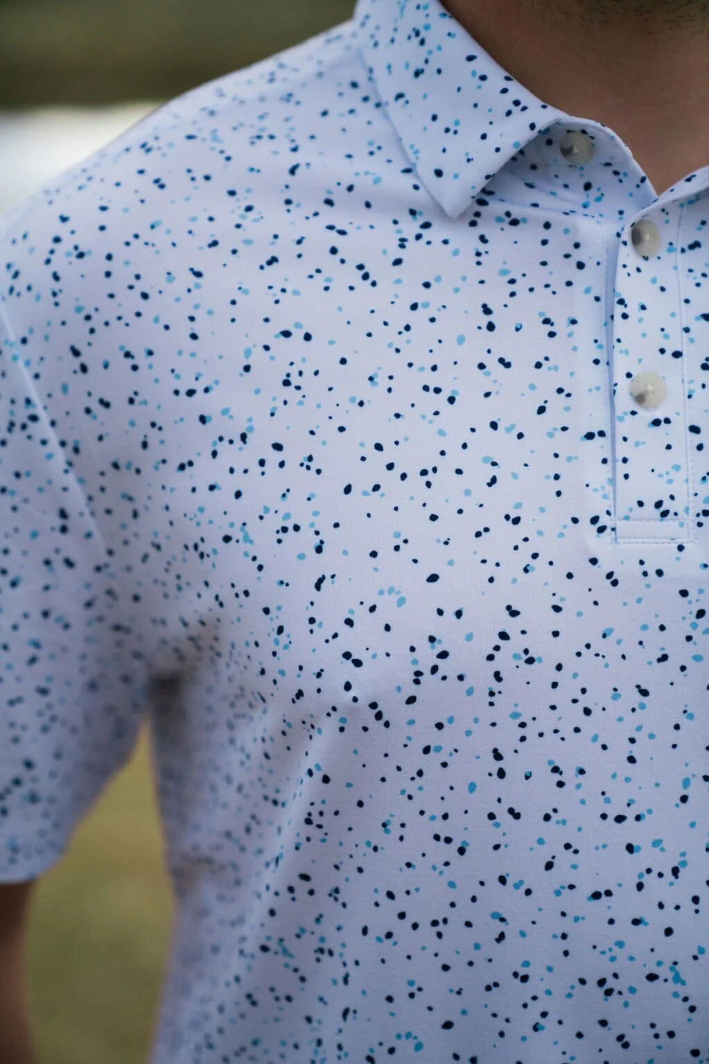 BURLEBO Performance Polo - White Speckled