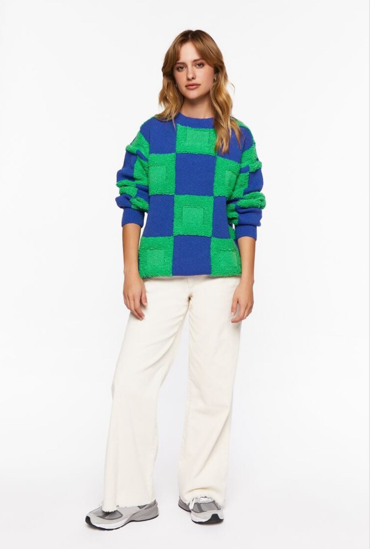 Blue & Green Checkerd Sweater