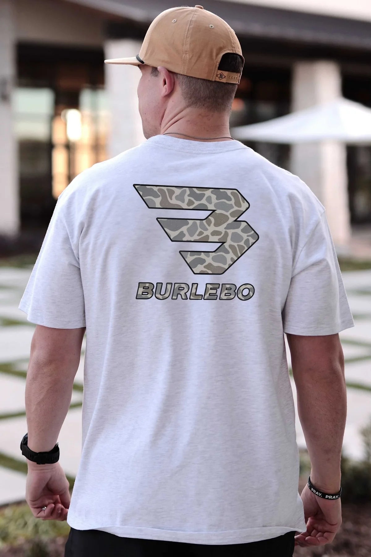 BURLEBO Classic Deer Camo Signature Logo - SS - Ash Grey