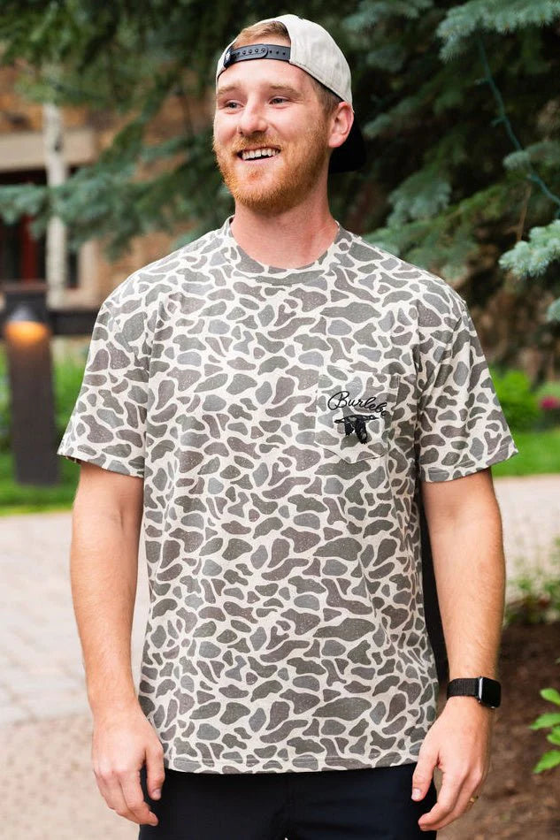 BURLEBO Classic Deer Camo - SS- Burlebo Outdoors Pocket Tee