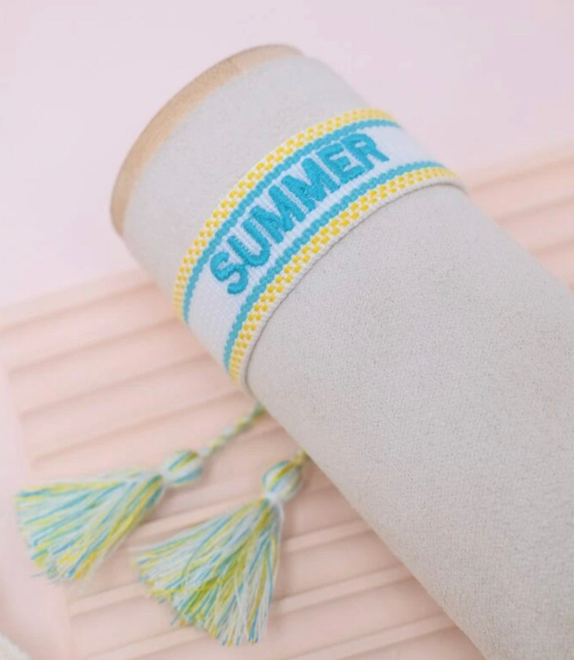 Yellow/ Blue SUMMER Tassel Bracelet