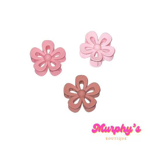 Flower Power Claw Clip - Lt Pink