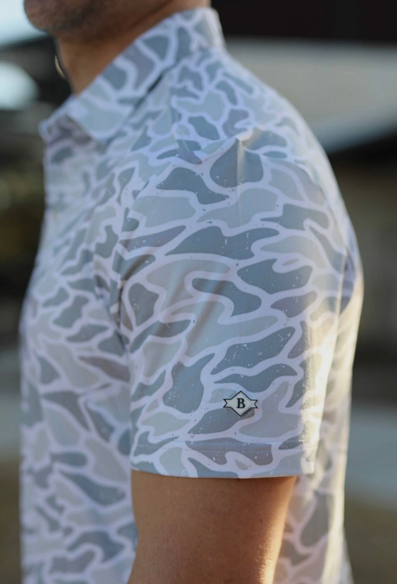 BURLEBO Performance Polo - White Camo