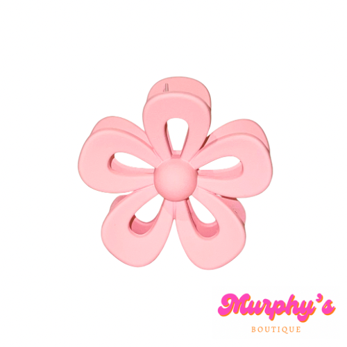 Flower Power Claw Clip - Lt Pink