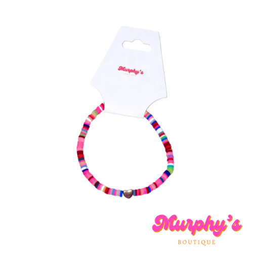 Neon Multicolored Beaded Bracelet