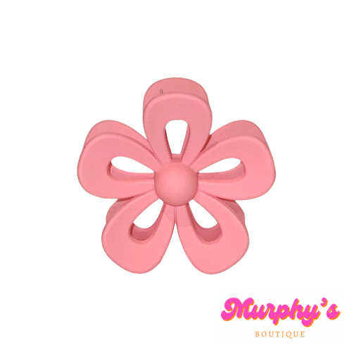 Flower Power Claw Clip - Pink