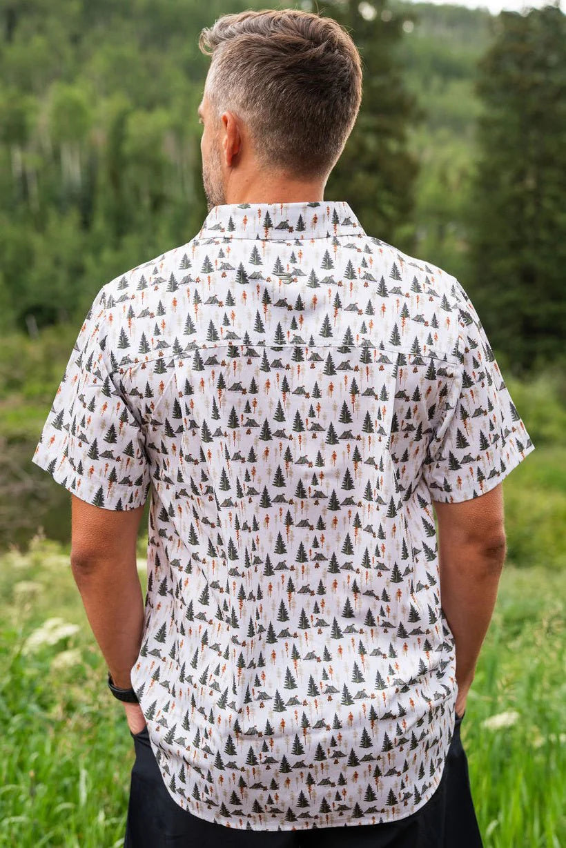 BURLEBO Performance Button Up - Camp Ground