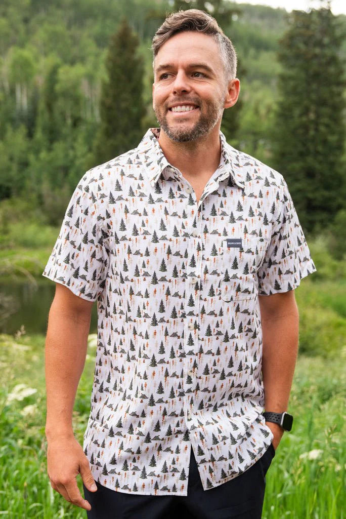 BURLEBO Performance Button Up - Camp Ground